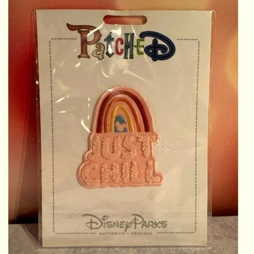 Disney Parks "Just Chill" Rainbow Patch –‎ Rare & Authentic